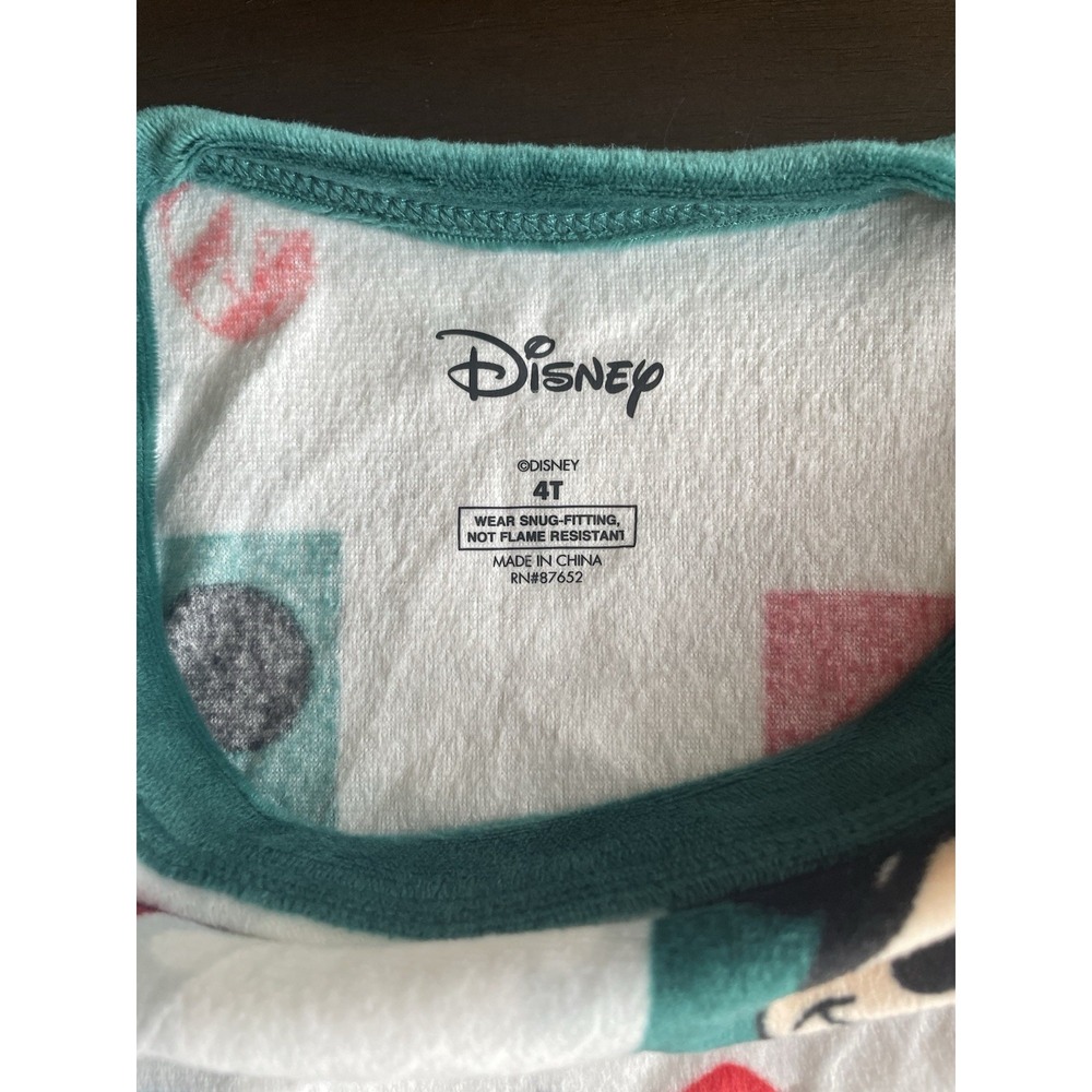 Disney Micky & Minnie Mouse Letters to Santa Plush Pajama Set Size 4T  NWT - Picture 5 of 7